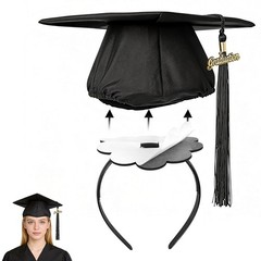 Graduation Cap Headband Secures Your Grad Cap Upgrade Insert Hairstyle Hat Ha…