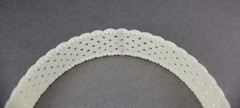 Cream basketweave plastic head band hair accessory grip teeth 1.25″ wide woven