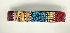 3 Artisan OOAK Polymer Clay Barrette Made-In-France Hair Clips 3 1/2” – 4 1/2”