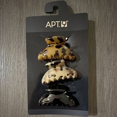Apt. 9 3-Pack Hair Claw Clips Leopard Animal Print Plastic Multicolor MPN D031