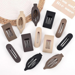 12 Pack Flat Hair Clips for Women-3 Styles Matte Neutral Flat Claw Clips, Black,