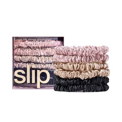 Slip Skinny Silk Scrunchies Set of 6 Mulberry Silk Hair Ties Multi Color