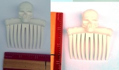 Skull Hair Comb Gothic Halloween Witchy Custom Color 3 Sizes Pirate Dark Alterna