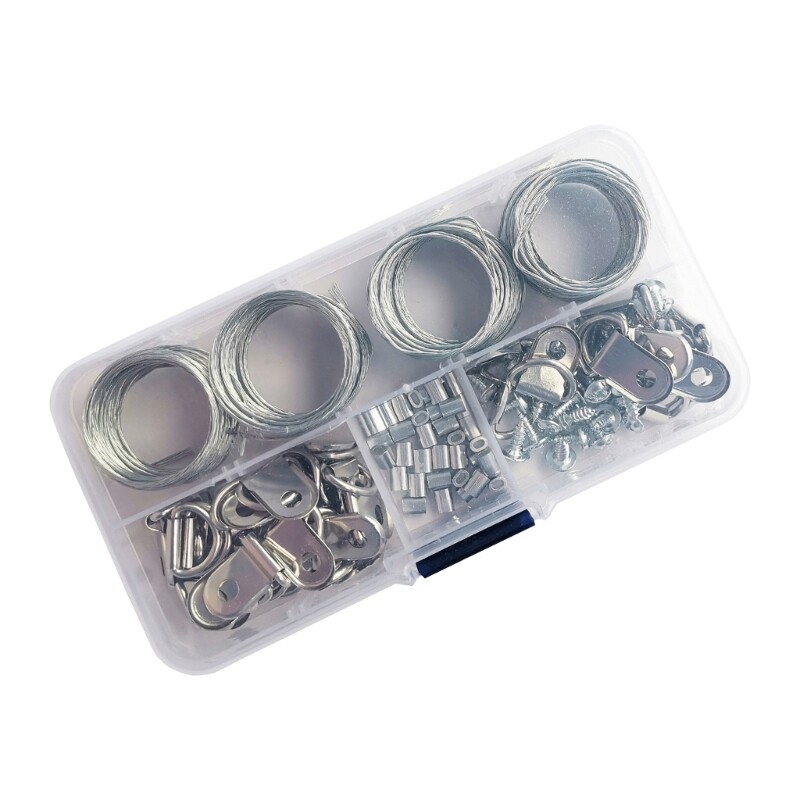 Flexible Wire Rope Reliable Metal Wire Rope Set 124pcs/set for Hanging Photos