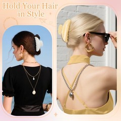 HairChrysm 4.2 Inch 1 Count (Pack of 4), white,champagne,blonde,light pink