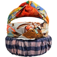 Aerie Lot of 3 Headbands Knotted Turban Style Printed & Gingham