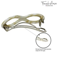 French Amie Infinity Loop 3” Cellulose Handmade Automatic Hair Barrette
