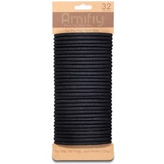 Black Hair Ties No Damage, Organic Ponytail Holders Hair Accessories for Wome…