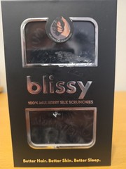 NWT Blissy Scrunchies 6 pack Set Black 3 Regular/3 Skinny