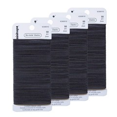 Women’s Hair Elastic Thick Tie Black 200 Count Pack of 1 2MM for for thin to …