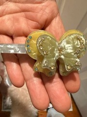 Piper K Butterfly Acrylic Hair Clip with Rhinestones