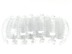 Interlocking Banana Combs Hair Clip French Side Comb Holder color clear.