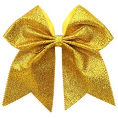Hair Clips, Large Big 7inch Sequin Glitter Cheer Bow Clips for Women and Gold
