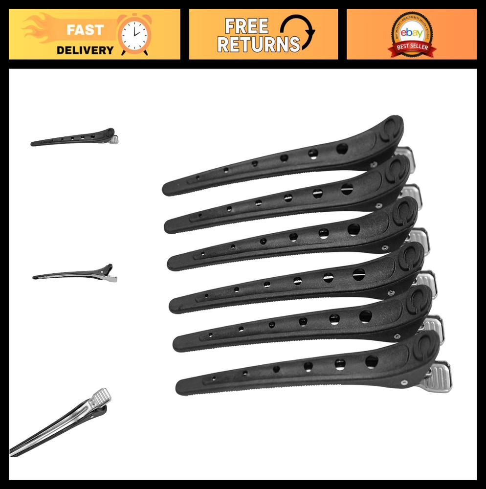 Professional Salon Carbon Hair Clips – Heat Resistant, Anti-Static, Non-Slip, Li
