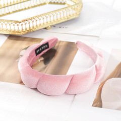 Solid Velvet Women Wavy Braided Retro Cute Wide Twist Casual Hair Headband