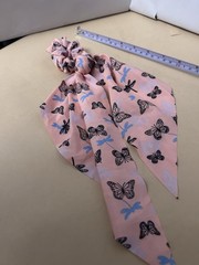 Pink Cloth Butterfly Bow Scrunchie