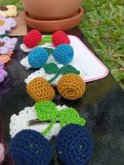 12pcs New Handmade Crochet Snap Hair Clip Girls,Women Fashion Colorful Cute Gift