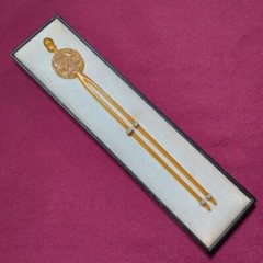 Japanese Kanzashi Hairpin 147mm Amber color Hairornament Kimono Oiran Geisya