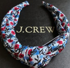 (NEW) Women’s J.Crew Floral 100% Silk Printed Knot Headband Size: OS (One Size)