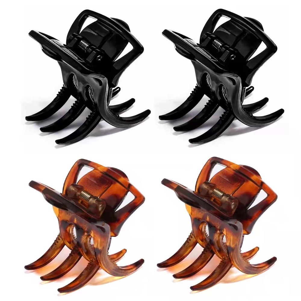 4 Pack 2.0 Inch Hair Claw Clips Big Size Hair Jaws for Women Thick Medium Hair