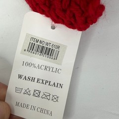 Red Cable Knit Rose Embroidered Headband Ear Warmer WT-510R NEW