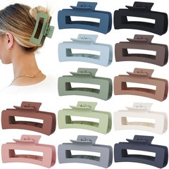 Sisiaipu Hair Clip – Claw, 4.1 Inch Extra 1 Count (Pack of 12), Multicolor