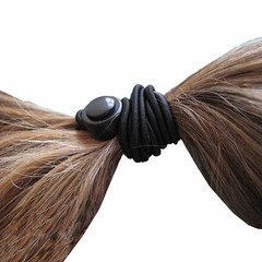 1-Up -Handed Hair Tie (Black/Black) 3-pack