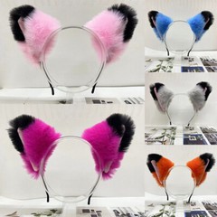 17 COLORS Girl Furry Cat Fox Animal Ear Hairpin Faux Fur Headband Cosplay Decor✔