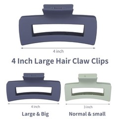Sisiaipu Hair Clip – Claw, 4.1 Inch Extra 1 Count (Pack of 12), Multicolor