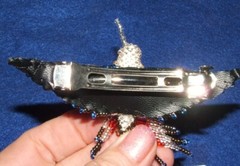 Fancy Fringe Beaded Hummingbird Barrette 4″ w/ French Clip closure #65