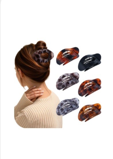 Flat Hair Clips for Women, 6 PCS Flat Claw Clips for Women, Duckbill Hair Clips