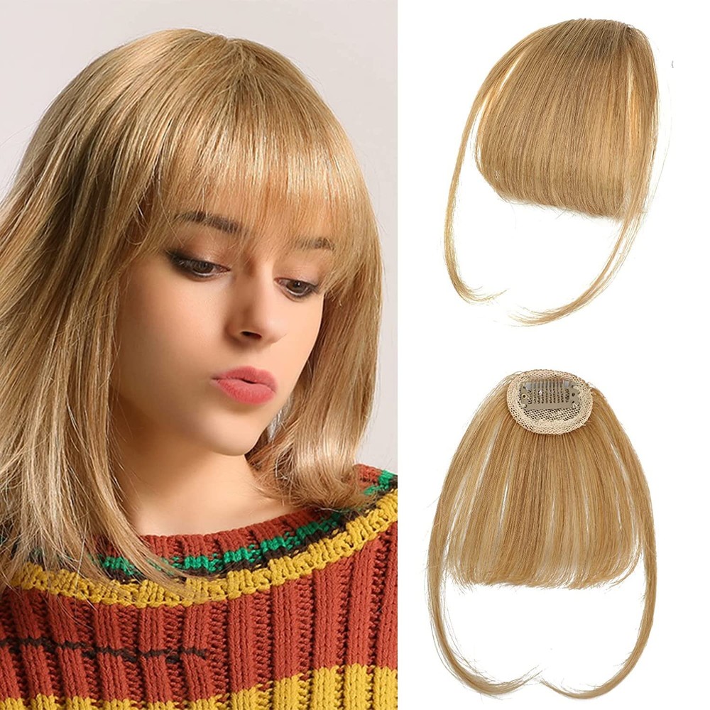 Bangs Hair Clip in Bangs 100% Real Human Hair Extensions French Bangs Clip on Ha