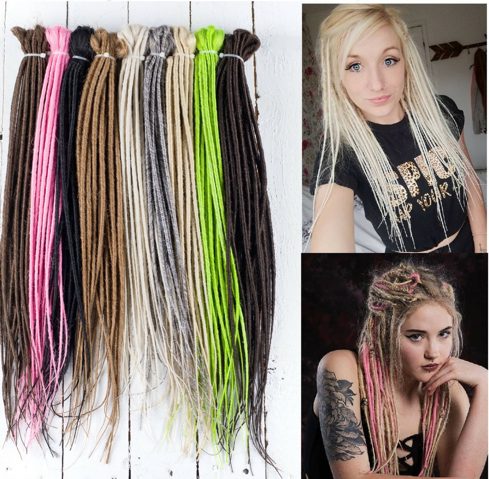 DreadLab – Double Ended Synthetic Dreadlocks (Pack of 10) Backcombed Extensions