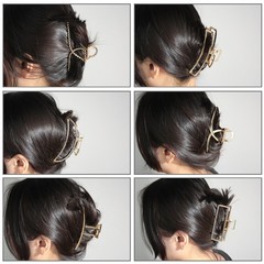 ‌6pcs Strong Hold Durable Hair Clips for Versatile Use Crossover for Buns Updos