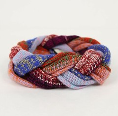 New Gucci Multi-color Wool Braided Headband M/57 476883 9888