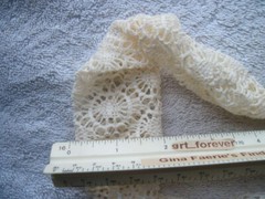 Goody Cream Vintage Lace Headwrap Soft Fabric Crotchet Head Band Breathe Stretch