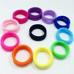 50Pcs Black Elastic Hair Band Leagues Ties Colets Scrunchies Springs Gum Accesso