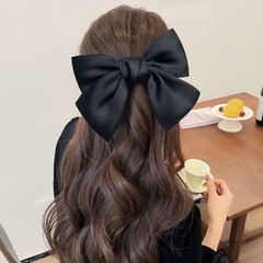 Satin Large Bow Headband Hair Clip for Women Model Wedding Hair Accessories