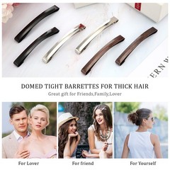 30 Pieces Open Center Metal Barrettes Anti-Slip Metal Hair Clip for Women, Assor