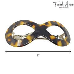 French Amie Infinity Loop 3” Cellulose Handmade Automatic Hair Barrette