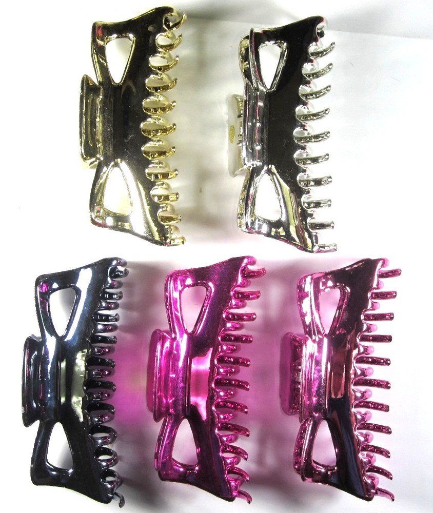 Choose color–5.5 Inch Metalic Plastic Hair Claw Clip Hair Accessory-HC130GS