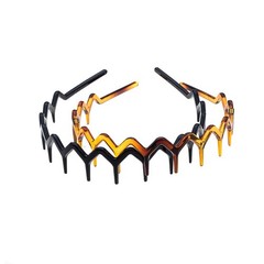 2 PCS Casual Plastic Tooth Hair Comb Headband Comfort Wavy Toothed Hairband