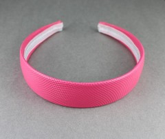 Pink textured faux leather headband 1 1/8″ wide hair band accessory