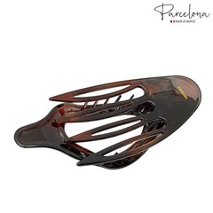 Parcelona French Elite Wide Beak Crystals Tortoise 1 Count (Pack of 1), Brown