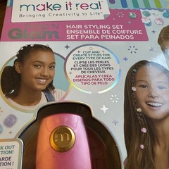 Snap N Glam Hair Styling Set 100 Reusable Bead Clips for Creative Styles