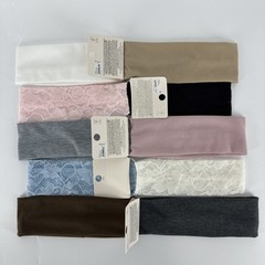10 PACK Cotton On Rubi Soft Headband Assorted Colors Ribbed & Lace Headbands