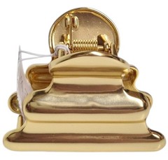 J.Crew Ridged Metallic Hair Claw Shiny Matte Gold One Size CK116 New with Tags