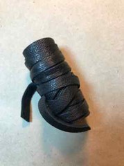 Men’s Viking Hair Style Ponytail Holders Black Leather Wrap Ties Men’s Cuff