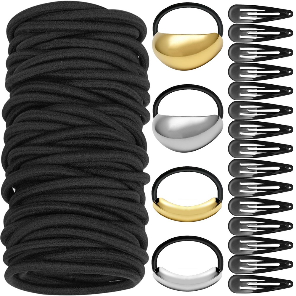 120PCS Hair Accessories Set, Elastic Hair Ties, Hair Clips, Metal Hair Ties