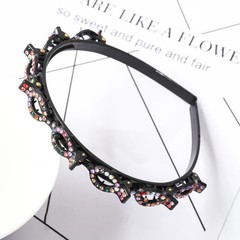 Double Layer Braided Hairbands Plastic Clip Headband Women Punk Pearl Headwear